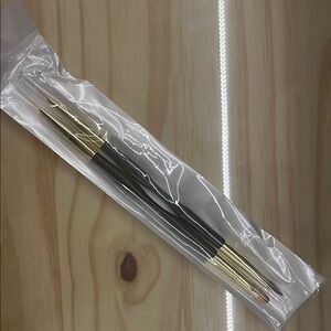 Professional Nail Brushes Set - Black and Gold